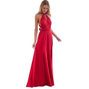 Sexy vestido feminino multiway envoltório conversível boho maxi clube vermelho bandagem longa festa damas de honra infinito robe longue femme191z