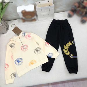 New baby Tracksuits Autumn two-piece set for kids Size 100-160 Colorful logo printing Half zip hood and pants Oct25