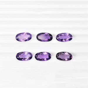 50pcs lot Medium Purple 3x4-4x6mm Oval Brilliant Facet Cut 100% Authentic Natural Amethyst Crystal High Quality Gem Stones For Jew214S