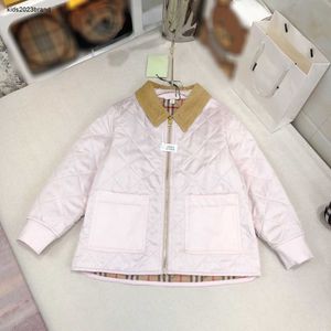 Новая детская хлопковая куртка с лацканами, зимняя комфортная детская одежда, размер 100-160, вязаное детское пальто в клетку, 25 октября