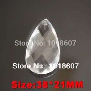 Främjande 50st Clear Crystal Facettered Teardrop Water Drop Cut Prism hängande hängsmycken ljuskrona del akrylpärla206i