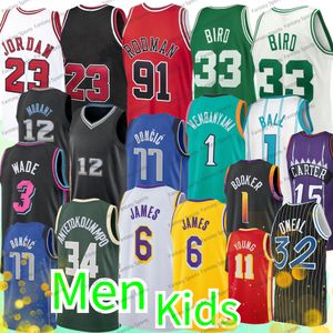 Männer Kinder Bryant 6 James 23 Basketball Trikot Tautm Wembanyama Wade Curry Durant Bird Duncan Ball Doncic Vince Carter Iverson 12 Morant Oneal 32 Jerseys Jugend Herren