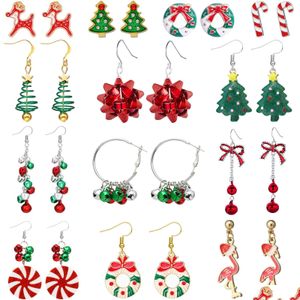 Baumeln Sie Kronleuchter L 6/7/9/13/ Weihnachtsohrringe für Frauen Urlaub Schleife Knoten Schneeflocke Jingle Bell Rentier Chrismtas Mädchen Carshop2 Dhe8U