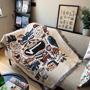 Filtdesigner kast filt soffa kasta filt graffiti master illustration dekorativ tapestry casual cover filt kontakta oss för att se bilder med logotyp