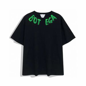 23SS En İyi Tasarımcı Lüks Yaz Moda High Street Pamuk T-Shirt Sweatshirt Boyun Yazı Üst Baskılı Erkekler ve Kadın Podyum Modelleri