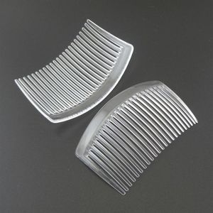 20pcs 5 0cm 8 5cm 23teeth przezroczyste plastikowe włosy grzebienie do majsterkowania HEDPECES MOKDALNE NEPERY TRANSPORTOWE PODATKOWE