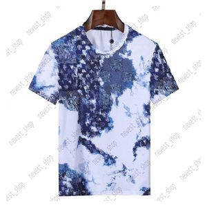 2023 Designer Mens T-shirt T-shirt Luxury Classic Letter Patchwork Color Summer Circle plangi Print Tshirts Casual Cotton T269U
