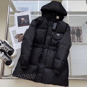 Prrra märke högkvalitativ klassisk kvinnors designer vit märke down jacka höst och vinter puffer rock ytterkläder kausal varma förtjockade parkas kvinnrockar