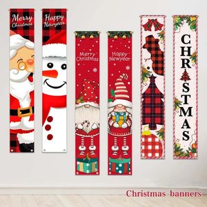 Christmas Decorations Christmas Door Banner Santa Claus Nutcracker Couplets Xmas Ornaments Merry Christmas Decorations for Home Happy Year 2024 231027