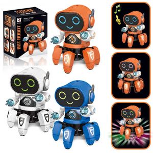 Electric RC Animals Intelligent Electric Dancing Robot Toys för barn med LED -blinkande ljus och musik Walking Boys Girls Xmas Gifts 231027