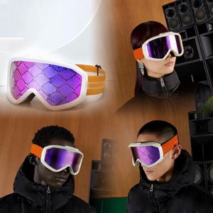 High quality mens and womens fashionable color changing ski goggles oversized frame adjustable purple goggles outdoor sunglasses