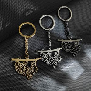 Chaveiros Moda Keychain DIY Metal Titular Cadeia Vintage Olive Branch Laurel Grinalda 38x49mm Prata Cor Pingente Presente