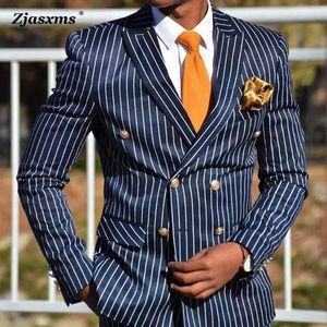 Men s Suits Blazers Man Casual Suit Blazer Autumn Turn down Collar Jacket Men Business Striped Print Coat Fashion Single Breasted Button Outerwears 231027