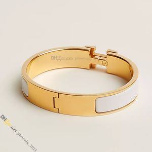 Pulseira designer de joias para mulheres pulseira clássica de esmalte de aço de titânio banhada a ouro nunca desbotando, pulseira de ouro não alérgica;Loja/21621802