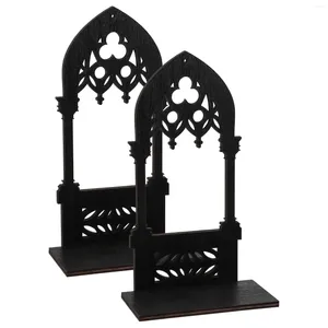 Candle Holders Black Holder Stands For Pillar Candles Wall-mounted Tea Light Wood Statue