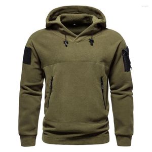 Men's Hoodies Autumn And Winter Wear Casual Outdoor Tactical Hooded Sweater Fleece Jersey Solid Color Sweatshirt