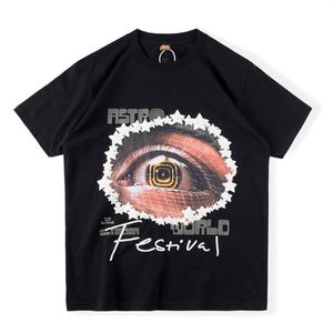 Men Cotton T Shirt Apparel Funny Big Eye Printed Short sleeve Black White T-shirts Men's Womens Hip Hop Tee Size S-XL 24 Styl217c