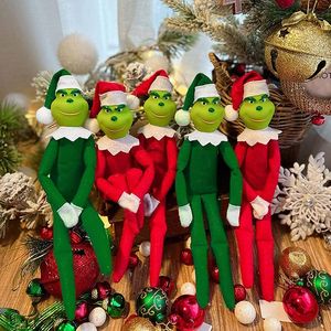 Green Monster Elf Toys Christmas Ornament Pendant Xmas Kids Gifts New Year Xmas Decoration