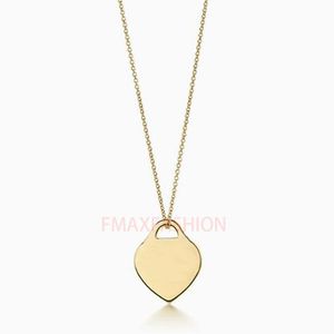 2024Silver Necklace Gold Necklace Womens Clover Jewelry Designer Pendant Halsband Rose Gold Double Heart Custom Chain Luxury Jewellers For Party Gift