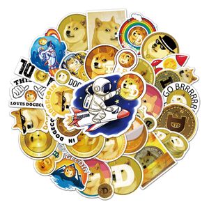 50pcs Cartoon Dogecoin Osobowość Doodle Creative Telefon Decoration Dekoracja DIY Laptop Motorcycle Helmet Sticker