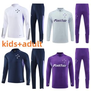 23/24 Cruzeiro EC Fußball GIOVANNI EDU BRUNO JOSE Fußballtrikots 2023 2024 ADRIANO Camiseta de Raposas Herren Kinderjacke Set Langarm Survêtement