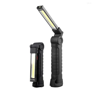 Flashlights Torches 2 Pieces Professional LED Work Light Foldable Lanterns Battery Powered Camping Accessories Night-lights For Car Repair