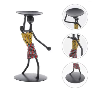 Candle Holders Figure Holder Votive Personality Abstract Sculpture Stand Polyester Minimalist