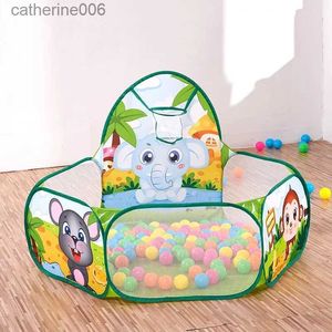 Baby Rail 1.2M Ball Pool with Basket Children Toy Indoor Ocean Ball Pit Baby Playpen Tent Outdoor Toys for Children Ballenbak DropshippingL231027