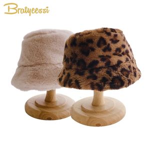 Caps Hats Mode Winterhut für Kinder Kunstpelz Bucket Girls Jungen Cap Kinder warmes Baby Accessoires 2 5y 231027