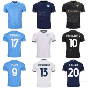 Mens Lazio Soccer 10 Luis Alberto Jerseys Club 17 Ciro Immobile 94 Ivan Provedel 19 Valentin Castellanos 7 Zestawy do koszuli piłkarskiej Felipe Anderson 2023-24