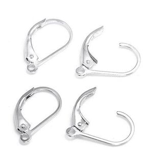 10st Lot 925 Sterling Silver Earring Clasps Hooks Hitta komponenter för DIY Craft Fashion Jewelry Gift 16mm W230320U