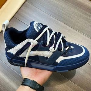 Designer tênis de luxo esportes sapatos de skate casual bicolor duplo laços sola de borracha dos homens moda sapato formadores