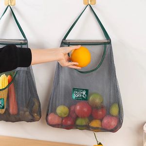 Lebensmittelaufbewahrungs-Organisationssets, wiederverwendbare Küchen-Hängenetztasche, Heim-Obst- und Gemüsenetz für Ingwer, Knoblauch, Kartoffeln, Zwiebeln, hohl 231027