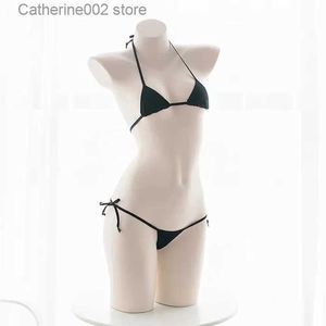 Sexy Set Japanese Style dent Belt Briefs Bras Sets Ultra-small Bikini Suit Three-point Sexy Lingerie Ultra-low Waist Underpants T231027
