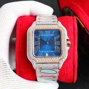 Guarda gli uomini orologi Diamond Arabic Dial 9015 Designer di movimento Sapphire in acciaio inossidabile cinghia impermeabile 40 mm es