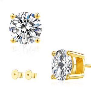 Krkc Oro bianco 14k Argento sterling 925 d Colore 0,5 1 Ct Vvs Mens Diamond Stud Moissanite per uomo