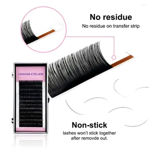 False Eyelashes LingXian 0.07-0.10 C/D Curl Classic Individual Eyelash Extensions Russian Volume Lashes Fluffy Premium Soft