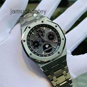 Swiss Luxury Watches AP Wrist Watches Royal AP Oak Series 26609TI Titanium Alloy China Red Needle Limited Edition Perpetual Calendar Mens Fashion Leisure Busin D3IB