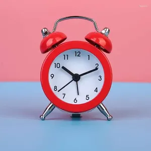 Table Clocks 50mm Electronic Small Alarm Clock Creative Ears Cute Mini Metal For Desk Bedroom