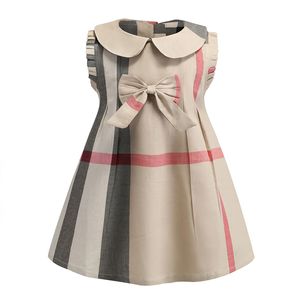 Baby Girls Dress Designer Odzież Lapel College Bowknot krótkie rękawowe plecone koszulka polo spódnica dla dzieci Casualne ubrania dla dzieci 66