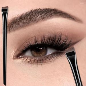 Pennelli per trucco 3 pezzi / set portatile angolato a testa piatta eyeliner sopracciglio pennello fine fibra morbida contorno sopracciglia ombretto professionale