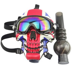 Rauchzubehör kostenloser Versand Smoke Shop Gasmaske mit Acryl Smoking Bong Silikonpfeife Tabak Shisha Rauchpfeife Wasserpfeife