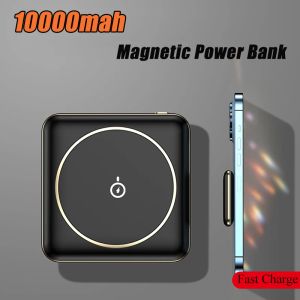 10000 mAh Magnetic Qi Bezprzewodowa ładowarka do iPhone'a 14 13 12 Mini Waverbank Portable zewnętrzna ładowarka baterii Powerbank