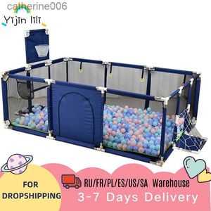 Baby Rail Playpen for Baby Playground Games Area Toddlers Playbox Baby Ground Kids Corral Children Fence Large Ball Pools for Kid ParkL231027