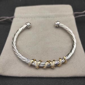 David Yurma Bracciale Dy Dy Bracciale Designer Bracciale Bracciale Fashion Fashion per donne uomini Gold Silver Pearl Head Cross Bracciale Bracciale Dy J 2379