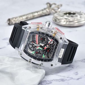 2022 New Barrel Type Six Pin Rubber Shell Quartz Student Male Watch Female