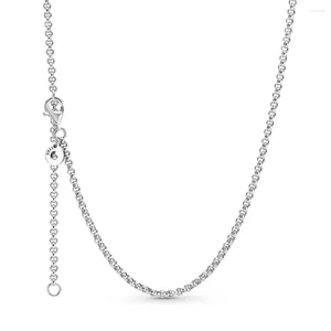 Chains Authentic 925 Sterling Silver Fashion Role Chain Necklace Fit Women Bead Charm Gift DIY Jewelry