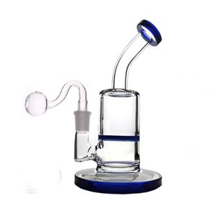 6inch Glass Oil Burne Bong 14mm Feminino Dab Rig Tubos de Água Inline Honeycomb Perc Ash Catcher Bongs Recycler Beaker Bong com Masculino Glass Oil Burner Pipe Dhl Free