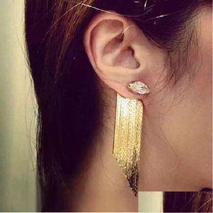 Dangle & Chandelier Statement Tassel Long Earrings For Women Bijoux Etrendy Fashion Party Jewelry Wholesale Gold-Color Cute Dhgarden Otwqj