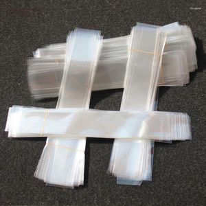 Envoltório de presente 200 pçs/lote-Largura (5cm-7cm) Top Open Clear OPP Plastic Bag Celofane Flat Pocket Candy Tools Toy Embalagem Sacos
